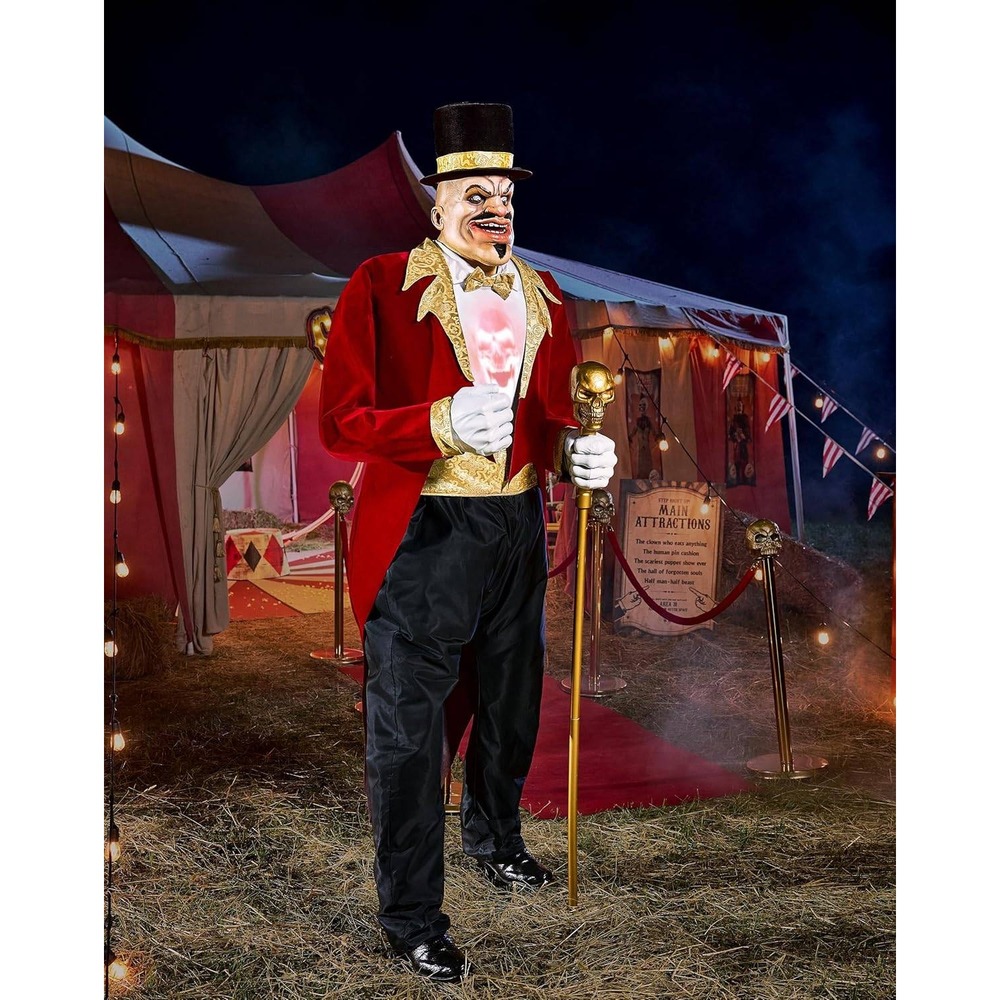 Spirit Halloween Ringmaster Animatronic Prop Life Size‎ Animated Talking